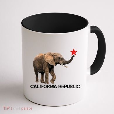 California Republic Elephant  Coffee Mug back