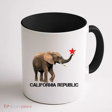 California Republic Elephant  Coffee Mug back
