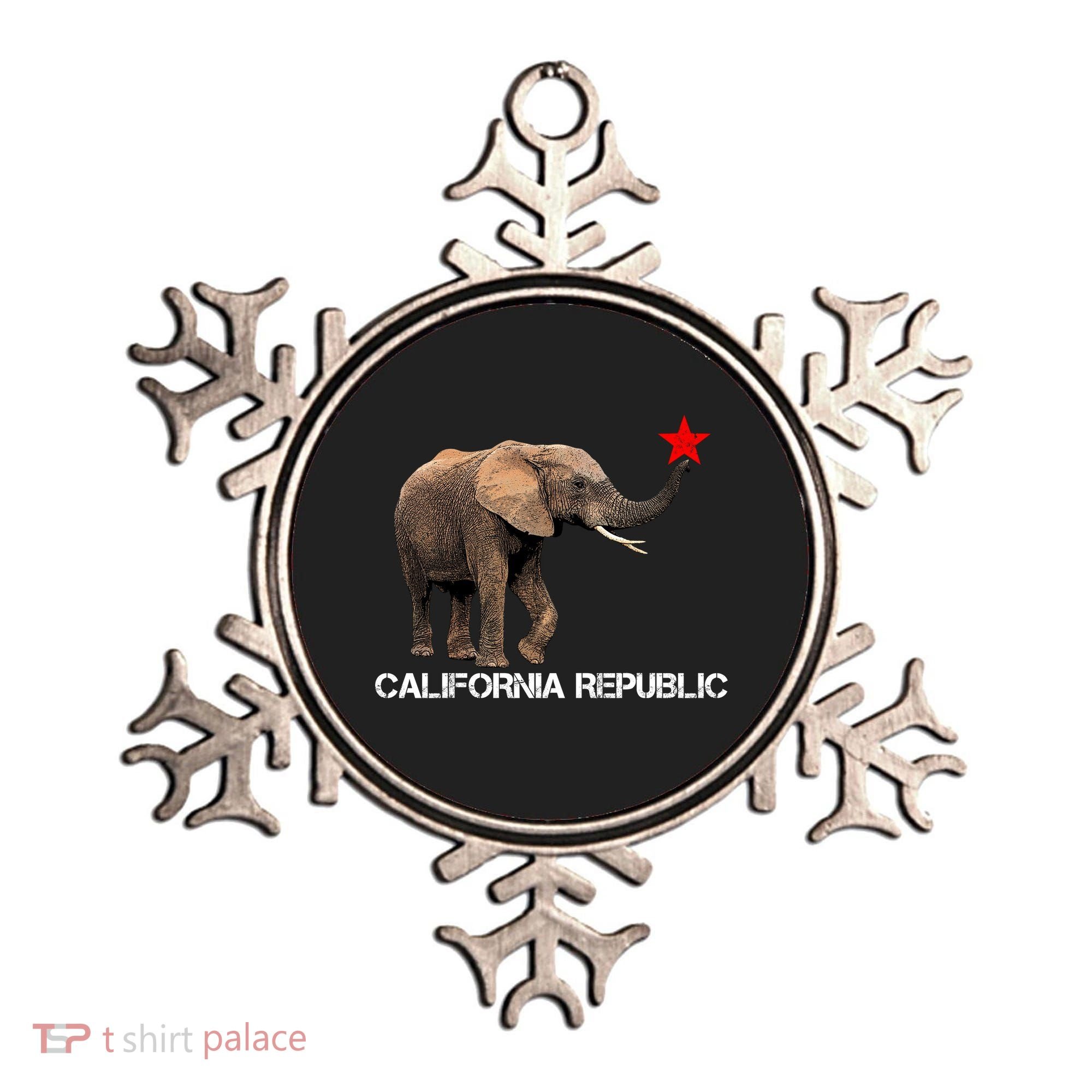 California Republic Elephant  Ornament