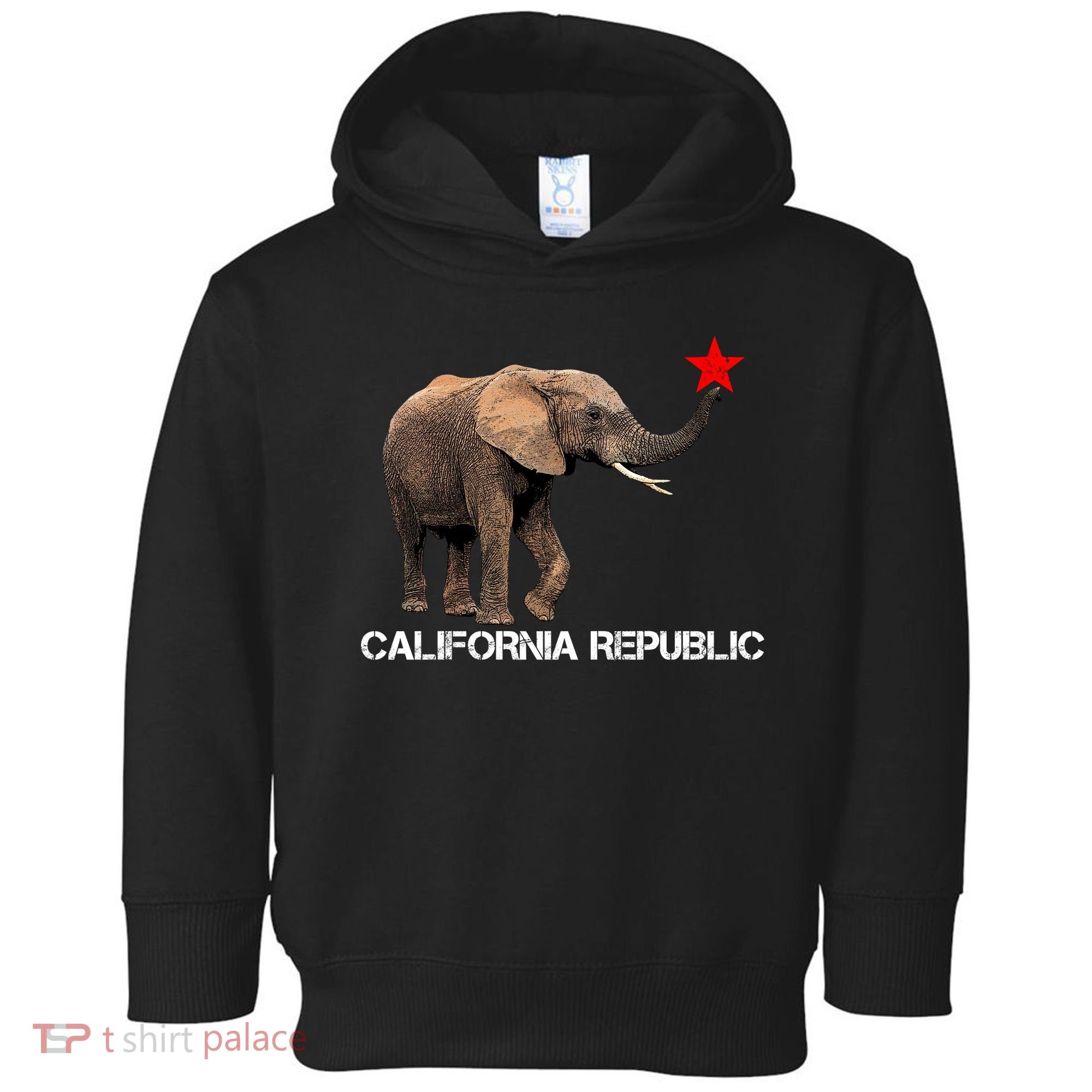 California Republic Elephant  Toddler Hoodie