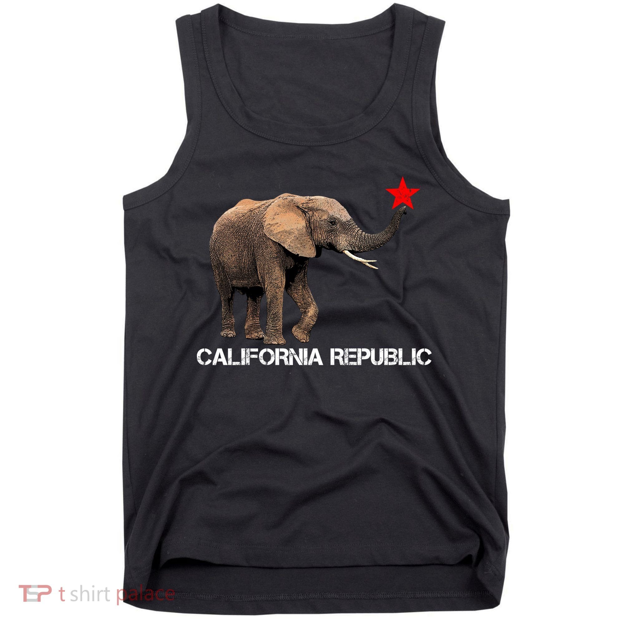 California Republic Elephant  Tank Top