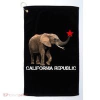 California Republic Elephant  Golf Towel thumb 0