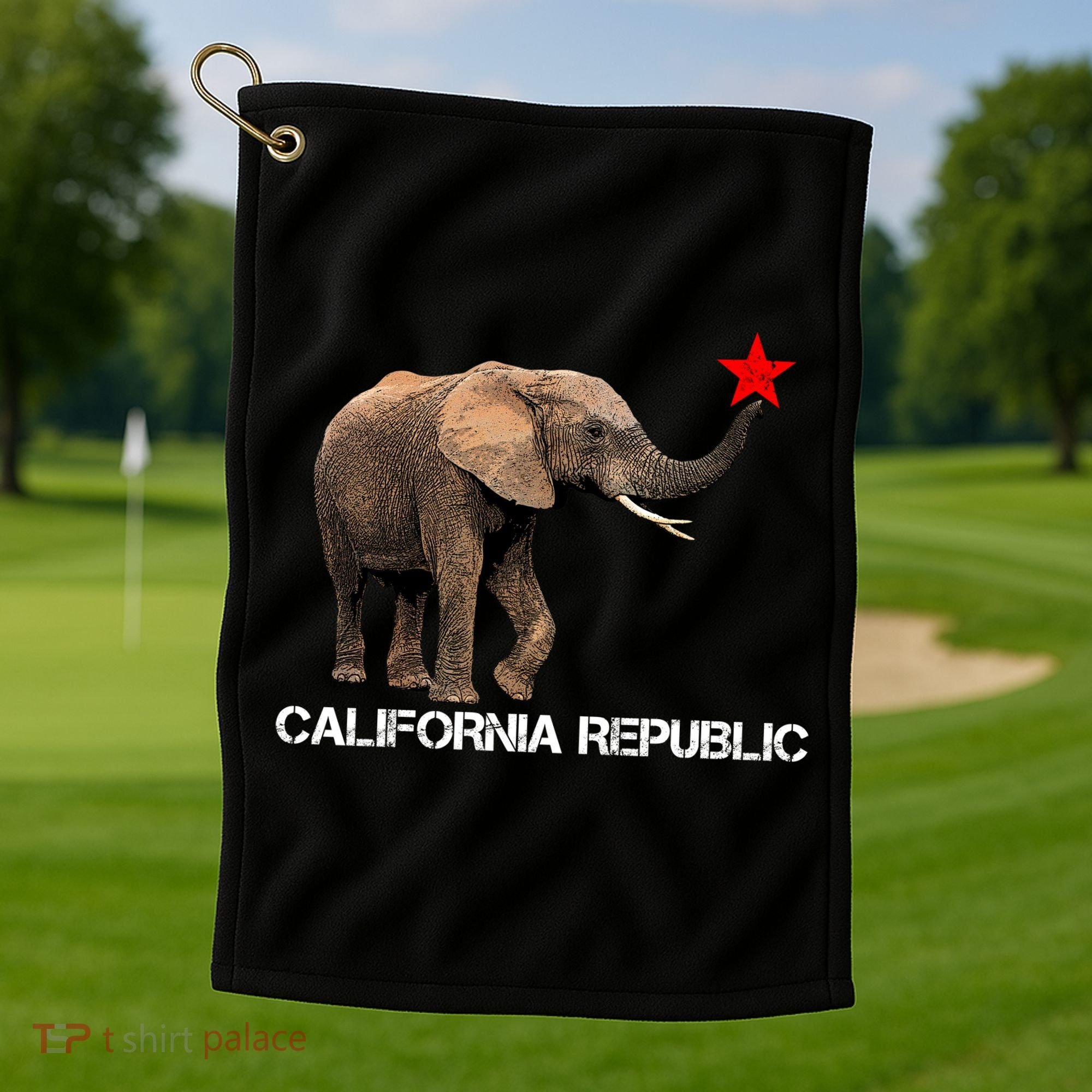 California Republic Elephant  Golf Towel