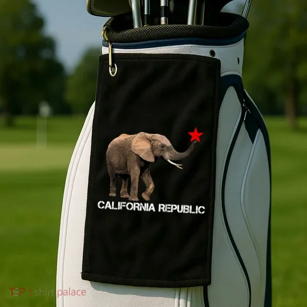 California Republic Elephant  Golf Towel