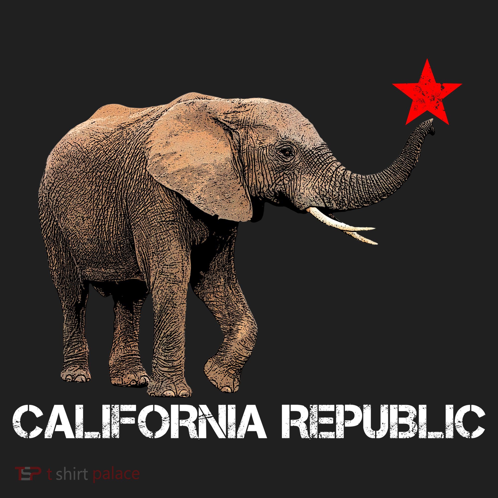 California Republic Elephant  Golf Towel