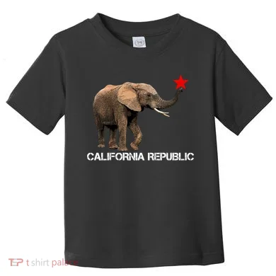 California Republic Elephant Toddler T-Shirt