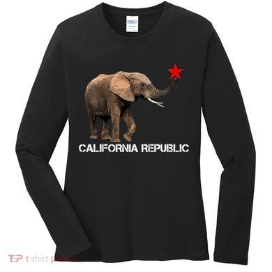 California Republic Elephant  Women's Long Sleeve Shirt