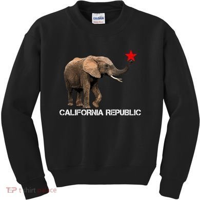 California Republic Elephant  Kids Sweatshirt