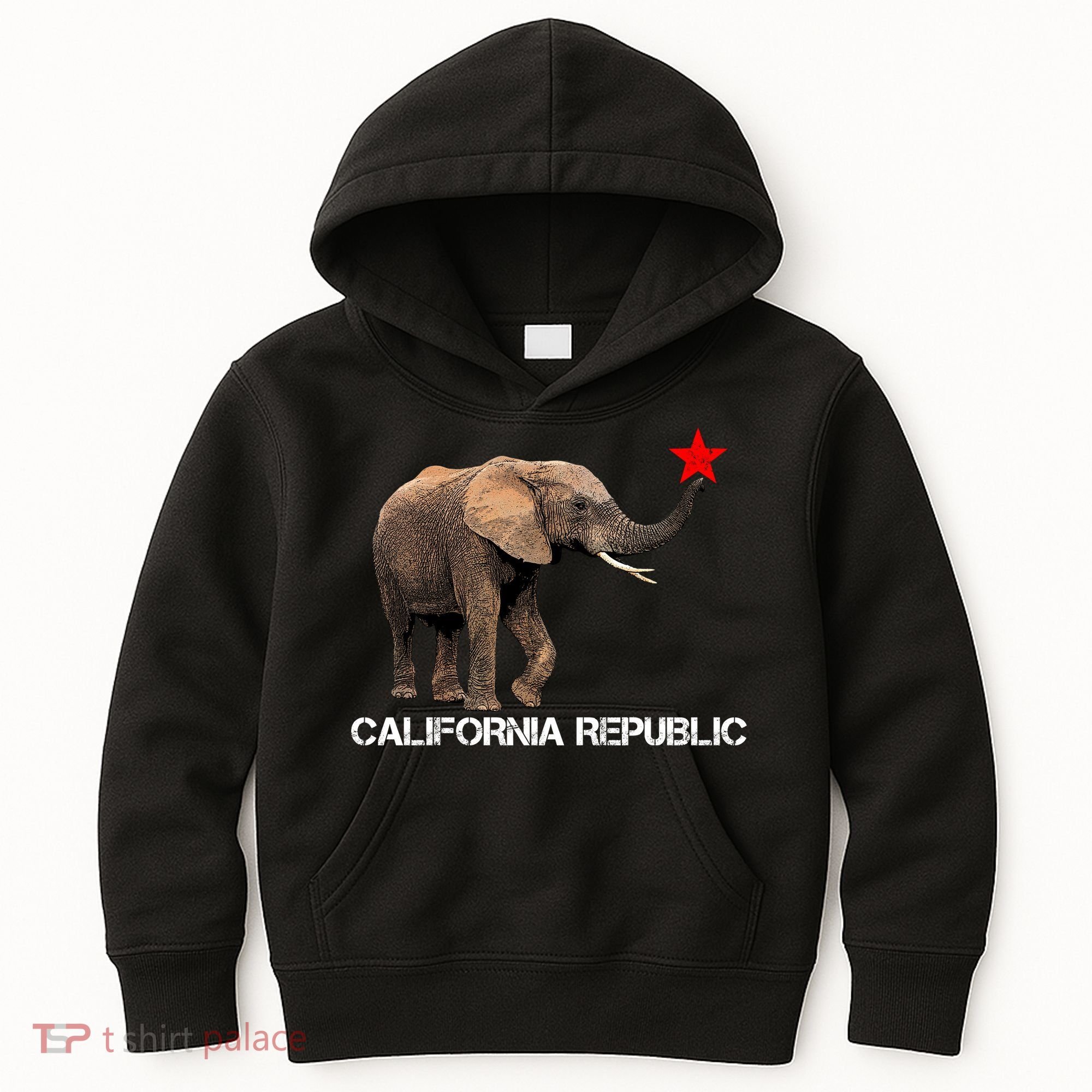 California Republic Elephant  Kids Hoodie