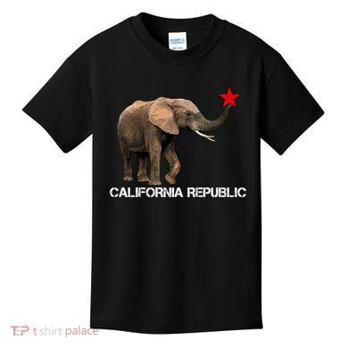 California Republic Elephant  Kids T-Shirt