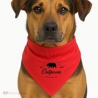 California Republic EST  USA-Made Doggie Bandana thumb 1