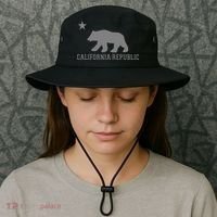 California Republic Grey Style Bucket Hat thumb 3