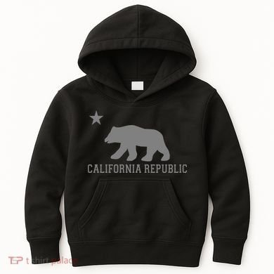 California Republic Grey Style Kids Hoodie
