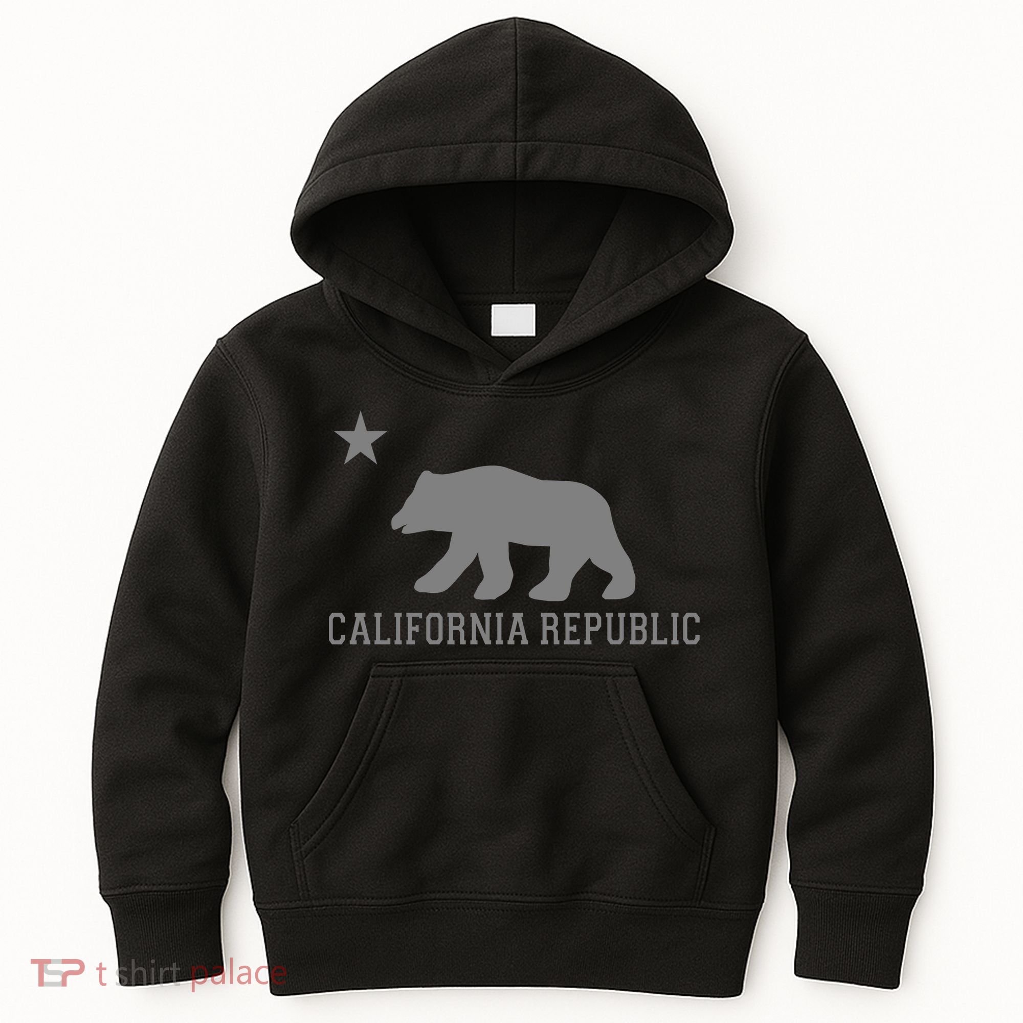 California Republic Grey Style Kids Hoodie