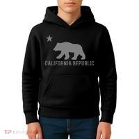 California Republic Grey Style Kids Hoodie thumb 4