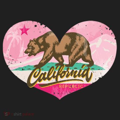California Republic Heart Comfort Colors Boxy T-Shirt