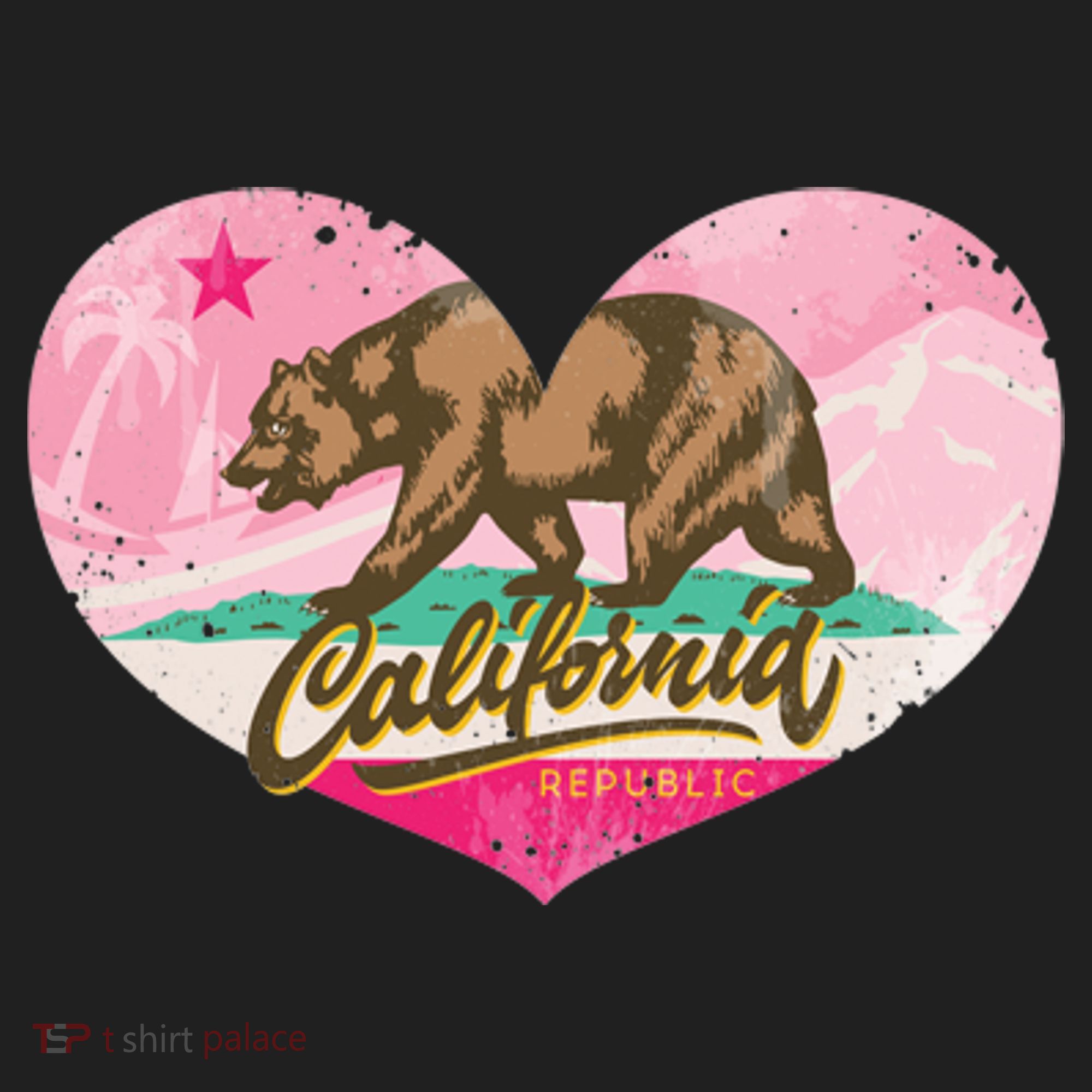 California Republic Heart Comfort Colors Boxy T-Shirt
