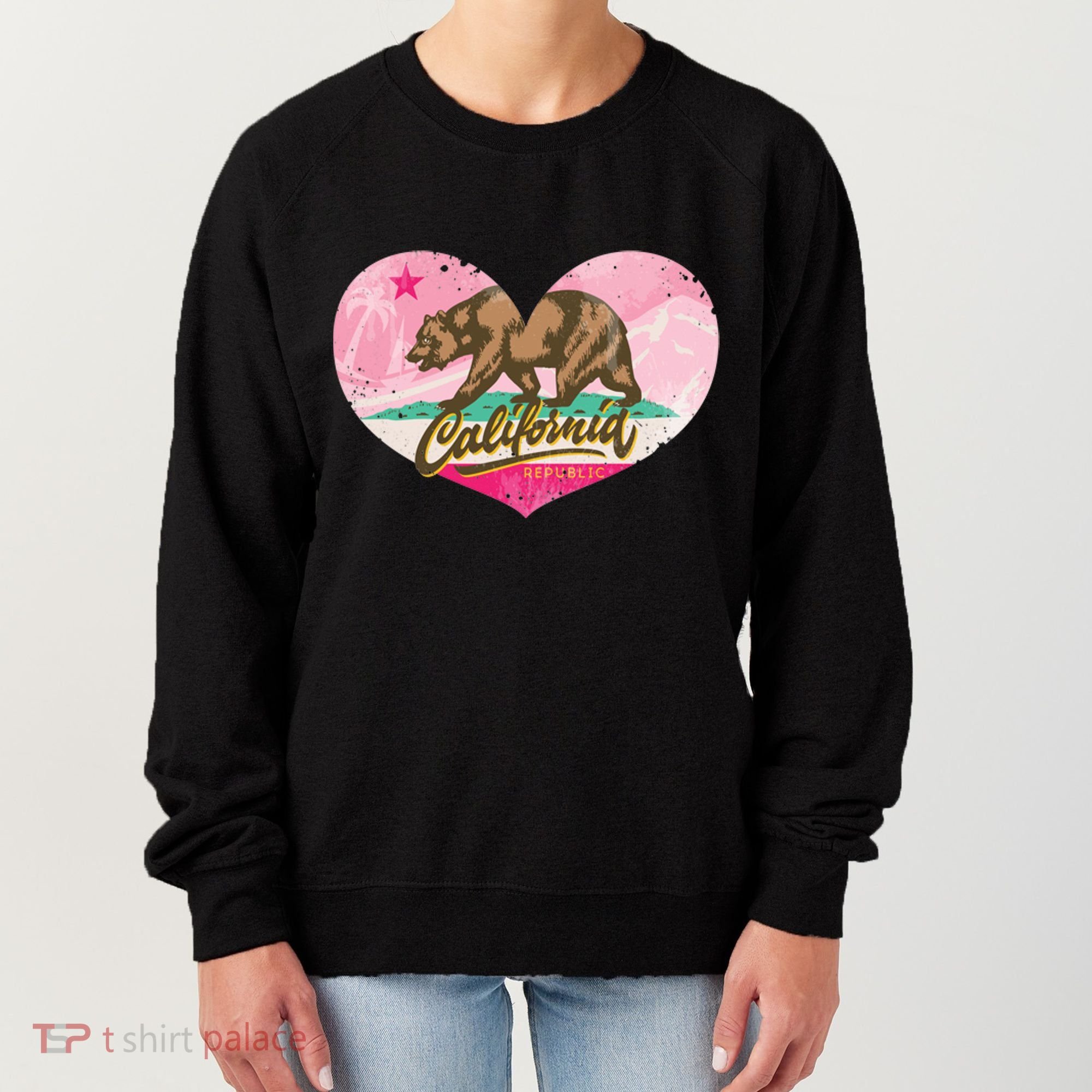 California Republic Heart Women's Sweatshirt