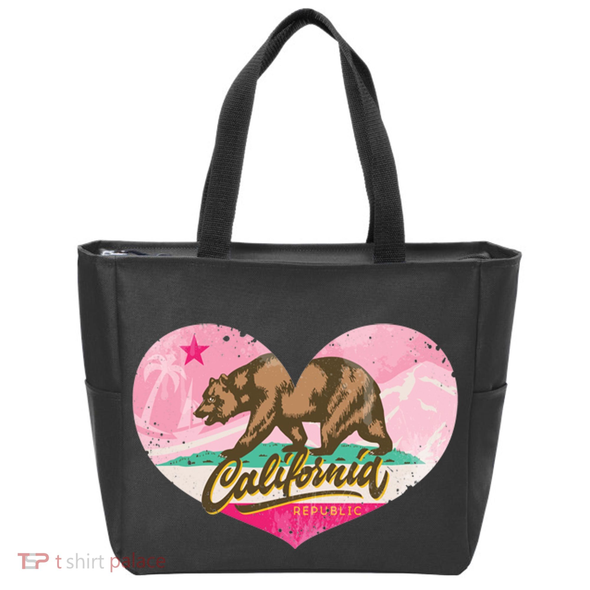 California Republic Heart Tote Bag