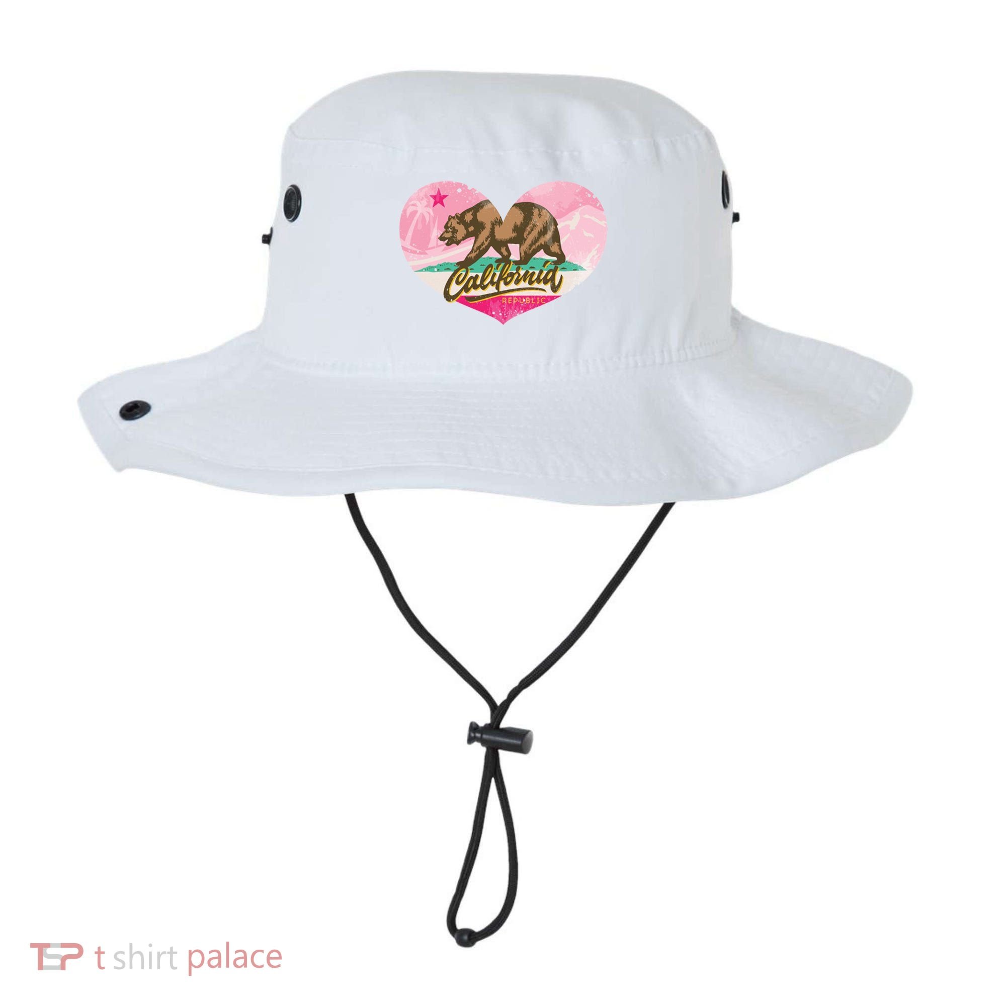 California Republic Heart Bucket Hat
