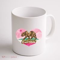 California Republic Heart Coffee Mug thumb 1