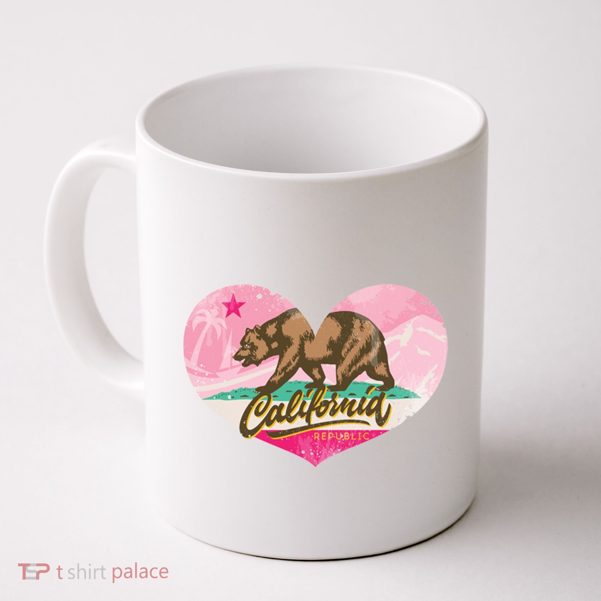 California Republic Heart Coffee Mug