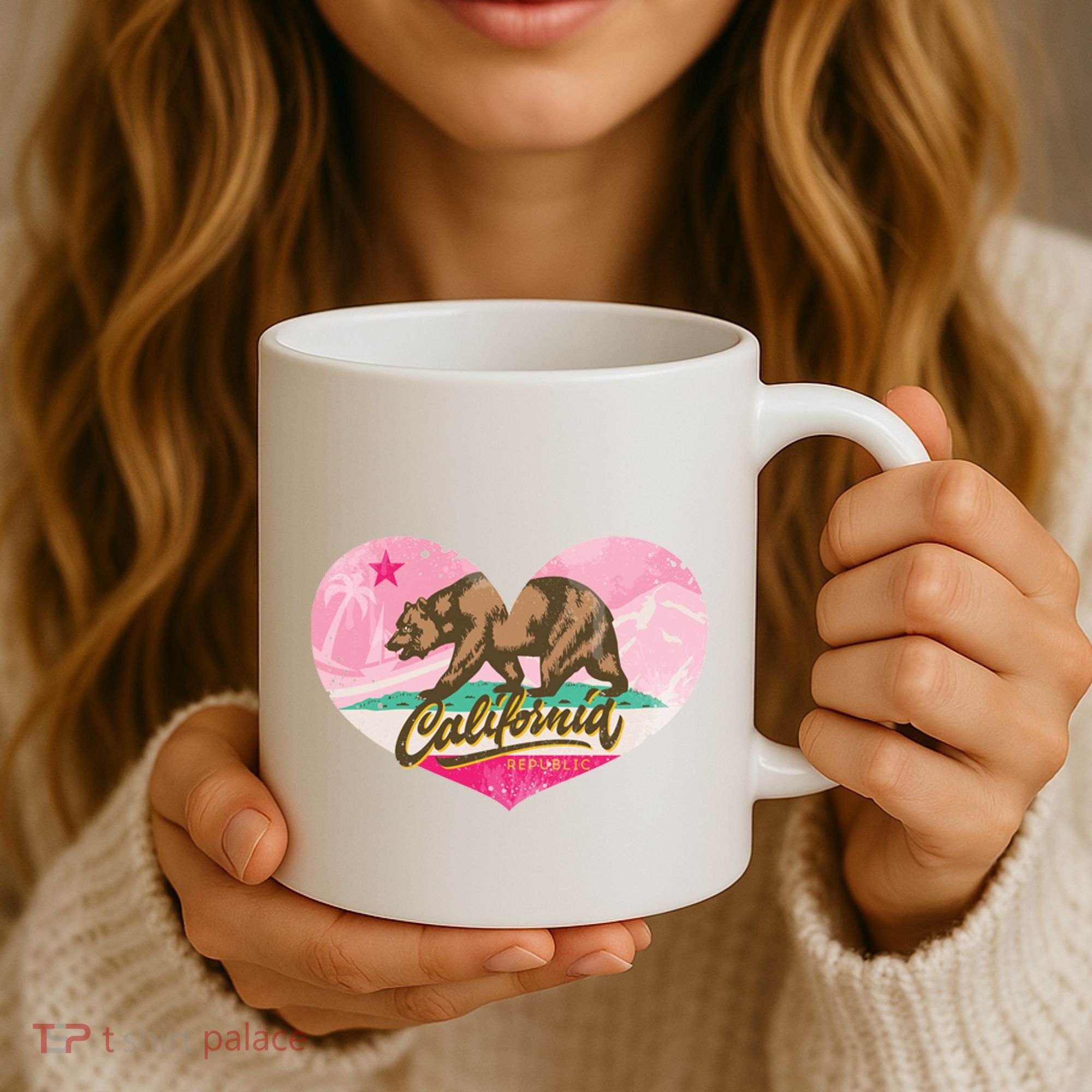 California Republic Heart Coffee Mug