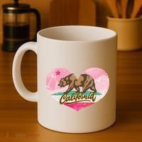 California Republic Heart Coffee Mug thumb 4