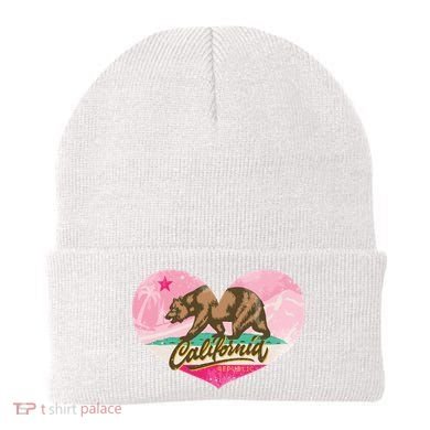 California Republic Heart Beanie