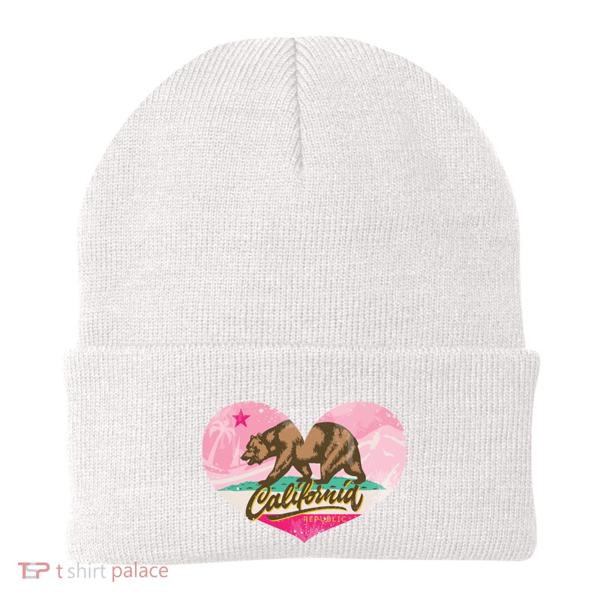 California Republic Heart Beanie
