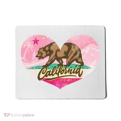 California Republic Heart Mousepad