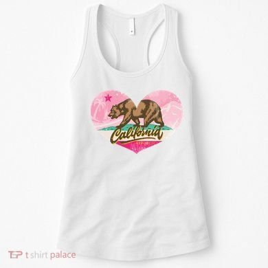 California Republic Heart Women's Tank Top
