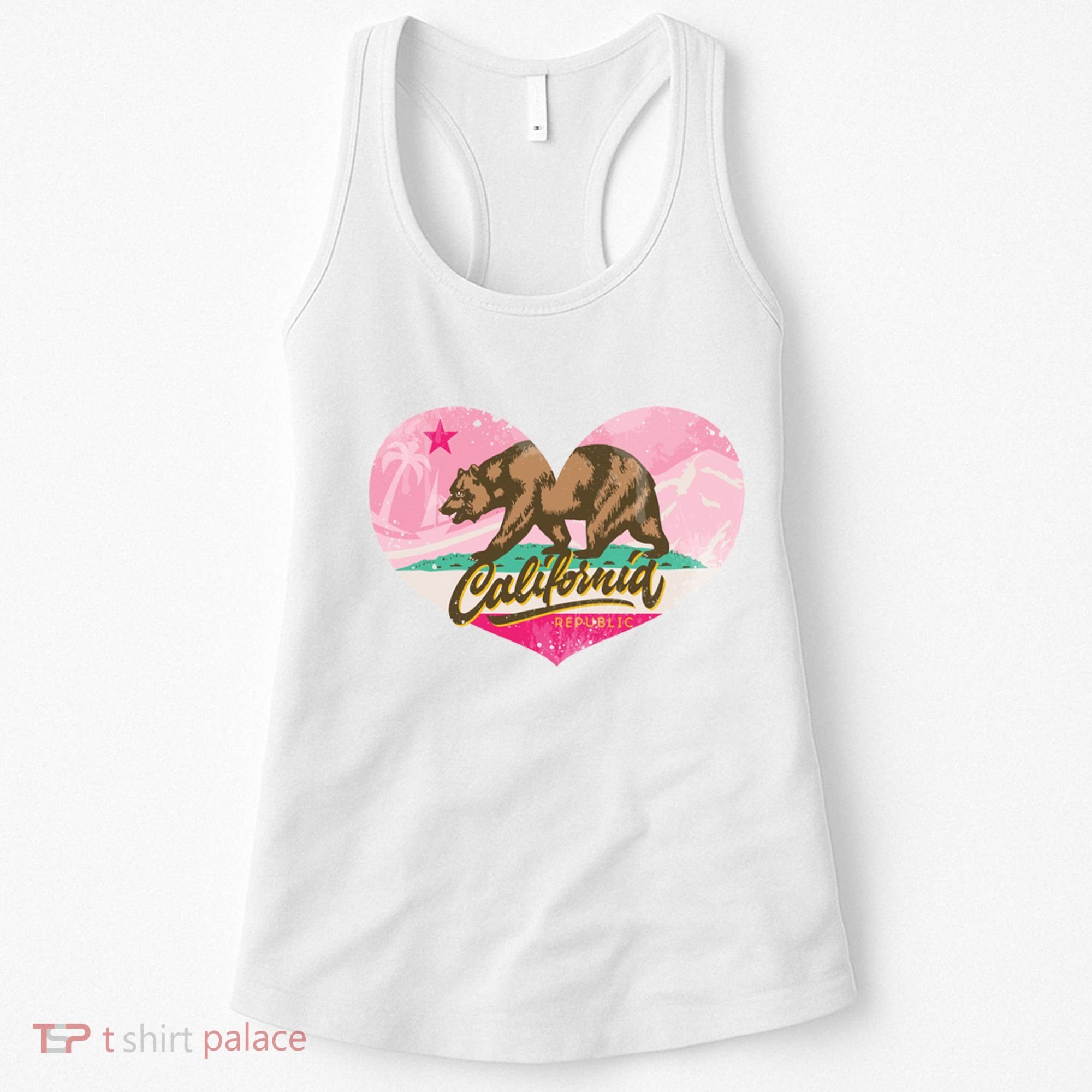 California Republic Heart Women's Tank Top