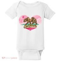 California Republic Heart Baby Bodysuit thumb 0