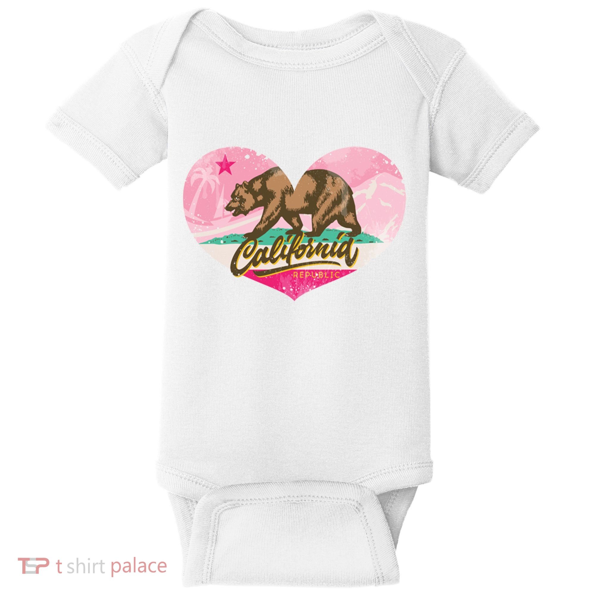 California Republic Heart Baby Bodysuit