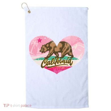 California Republic Heart Golf Towel