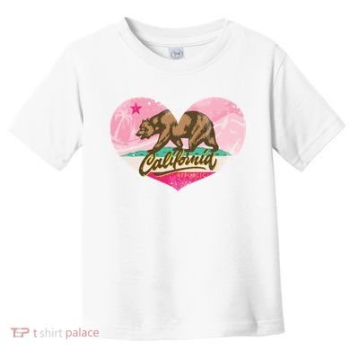 California Republic Heart Toddler T-Shirt