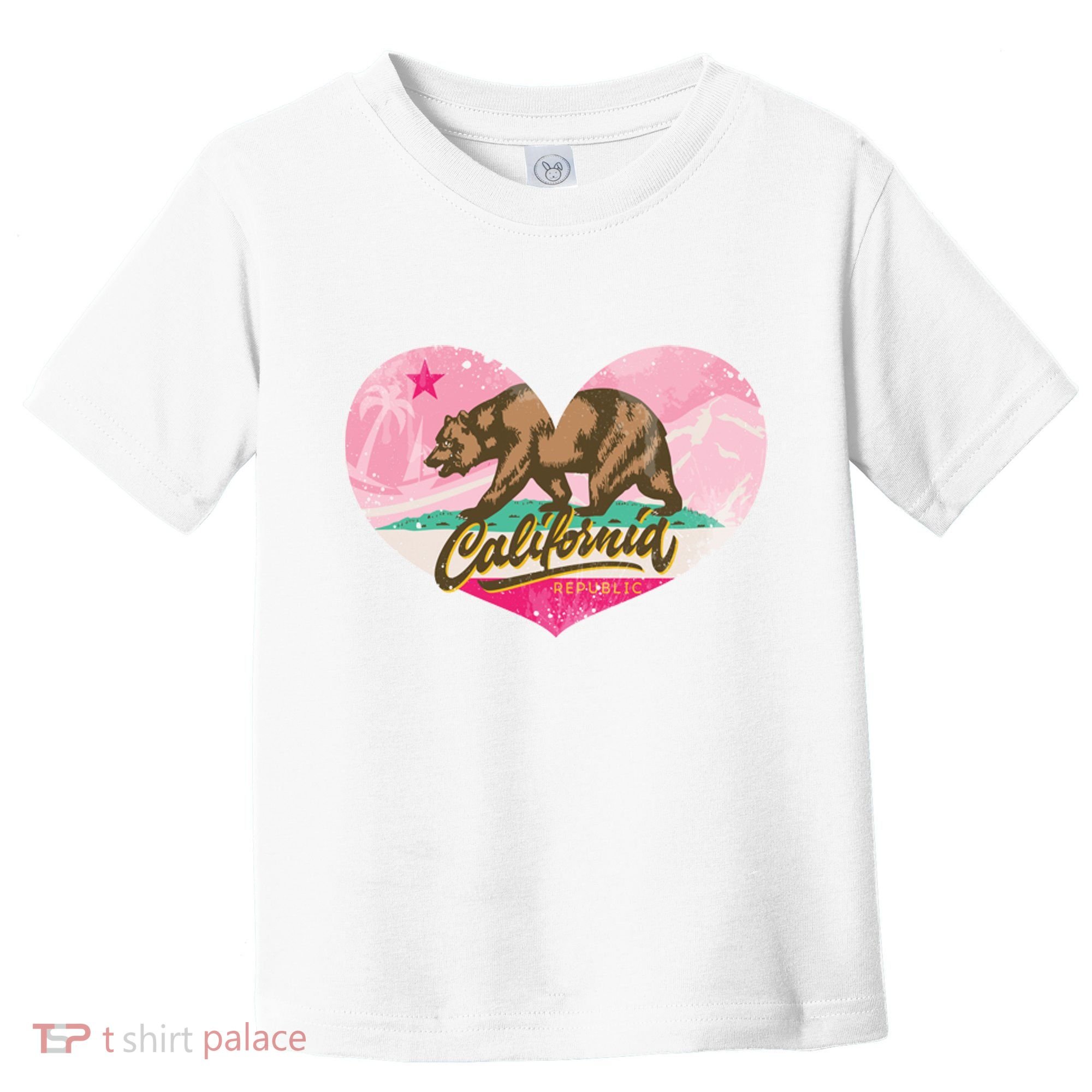 California Republic Heart Toddler T-Shirt