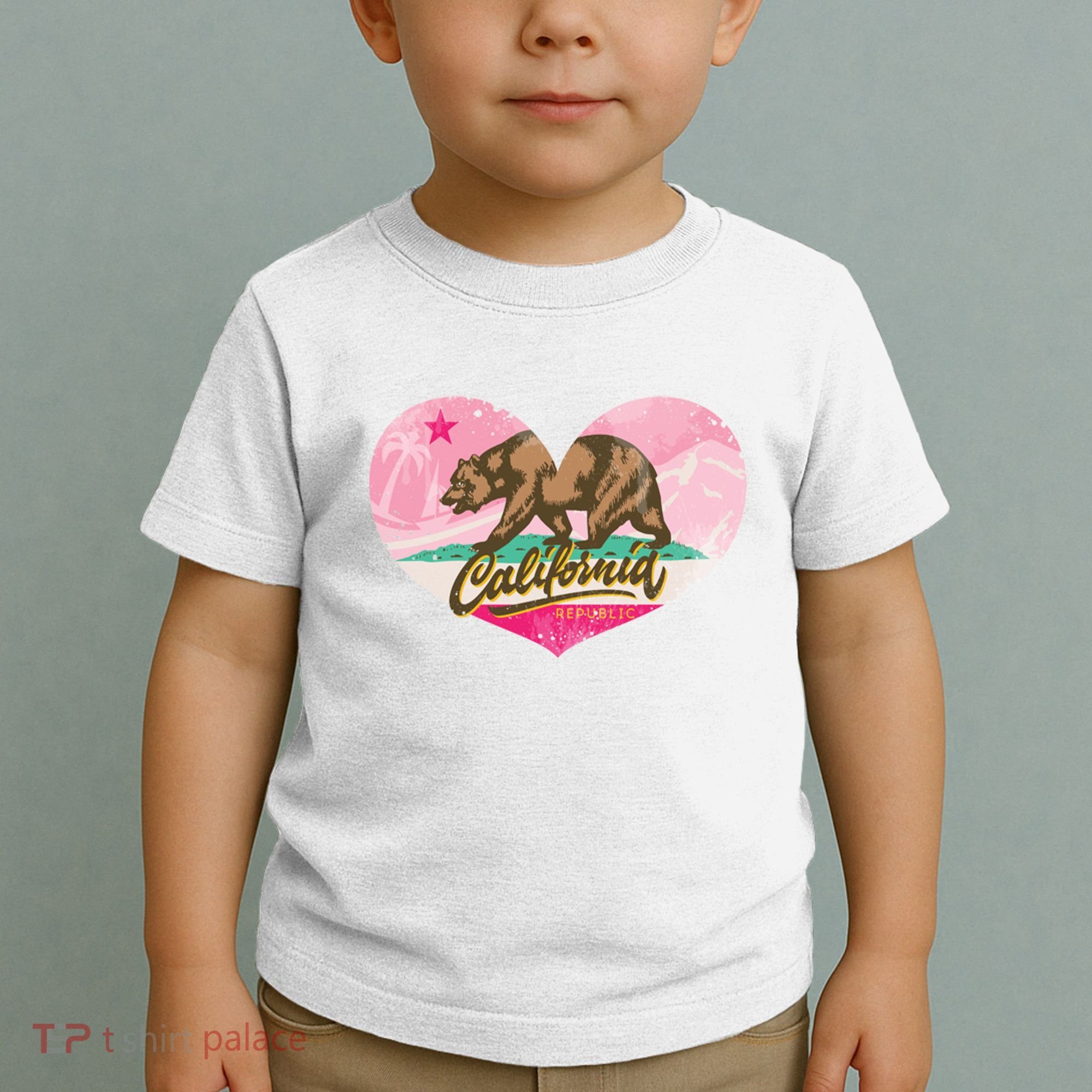 California Republic Heart Toddler T-Shirt