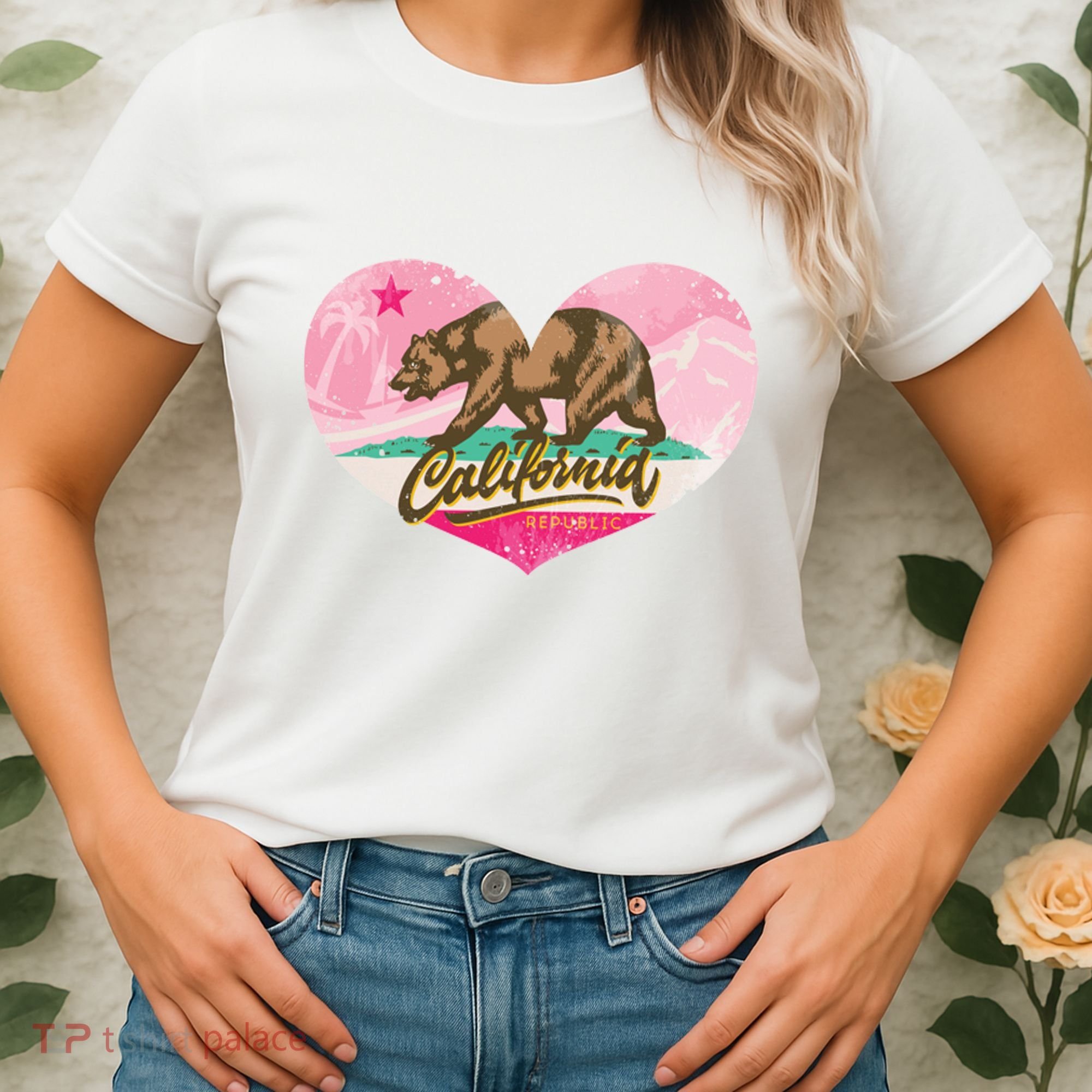 California Republic Heart Women's T-Shirt