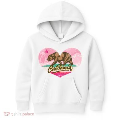 California Republic Heart Kids Hoodie