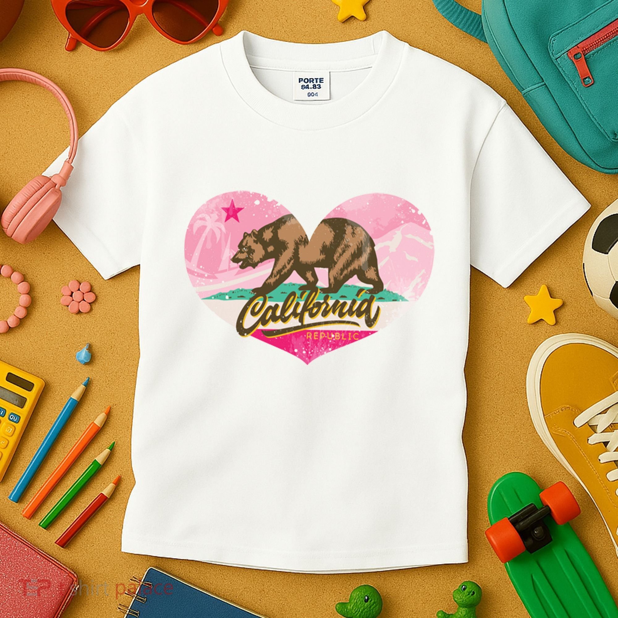 California Republic Heart Kids T-Shirt