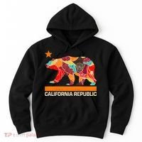 California Republic Logo Flower Floral Pattern Bear Hoodie thumb 0
