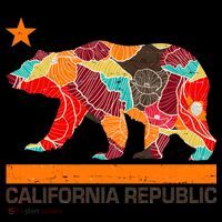 California Republic Logo Flower Floral Pattern Bear Coffee Mug thumb 5