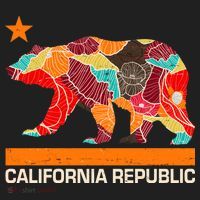 California Republic Logo Flower Floral Pattern Bear Tumbler thumb 3