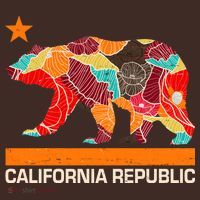 California Republic Logo Flower Floral Pattern Bear Apron thumb 3