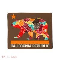 California Republic Logo Flower Floral Pattern Bear Mousepad thumb 0
