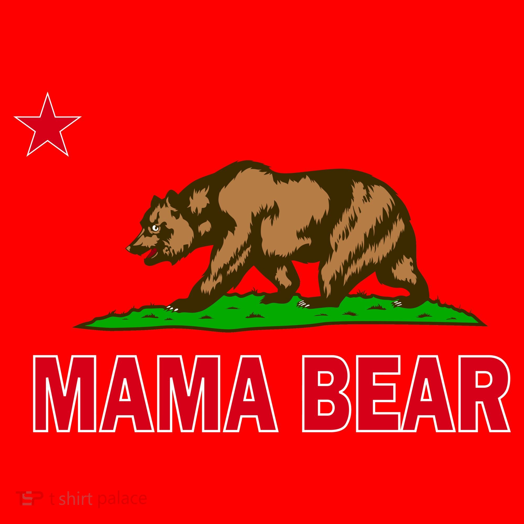 California Republic Mama Bear Santa Hat