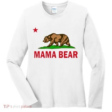California Republic Mama Bear Women's Long Sleeve Shirt