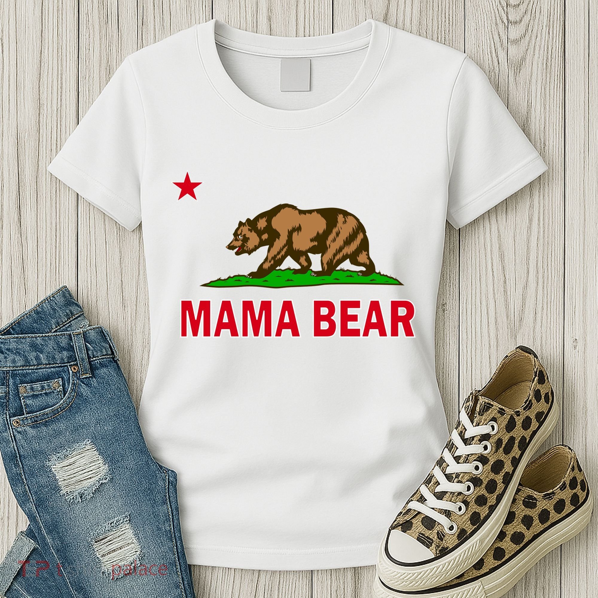 California Republic Mama Bear Women's T-Shirt